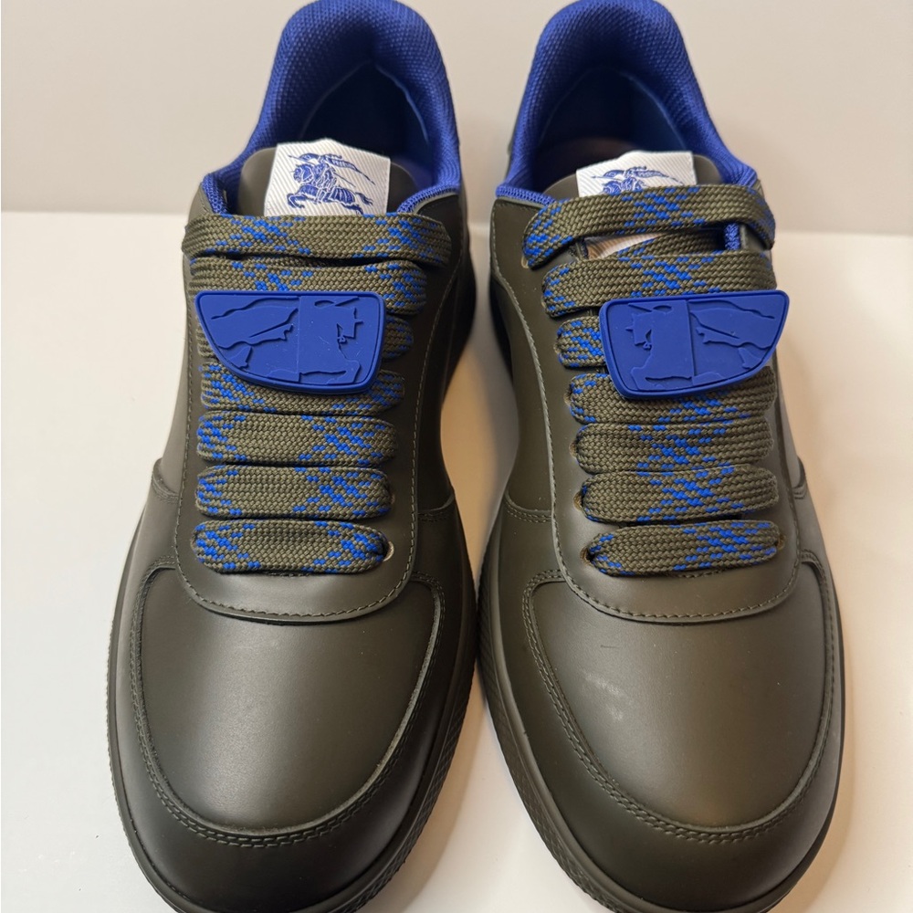 Burberry Terrace Leather Low Top Men’s Sneakers Size 9.5 - Picture 7 of 16